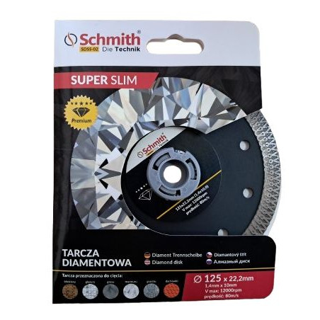 TARCZA DIAMENTOWA  125 x1,4x10,22,2mm Premium Slim